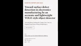Toward surface defect detection in electronics manufacturing by an accurate and light... | RTCL.TV