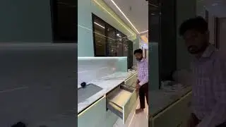 Hafele kitchen🧑&zwj;🍳 Tandem drawer || Handleless kitchen || Modular Fitting #interiordesign #home