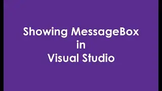 Showing Message box - C# for beginners Urdu