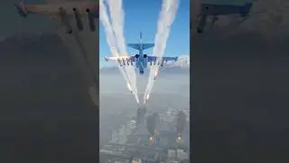 Su 25 Frogfoot Unleashes Devastating Rocket Strike Over Enemy City Below