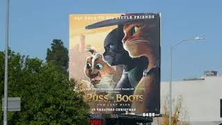 Puss in Boots The Last Wish Billboards Los Angeles California USA December 8, 2022