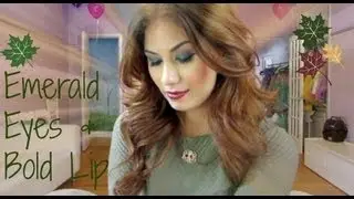 Fall 2013 Makeup Tutorial: Emerald Eyes & Dark Lips