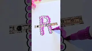 🩷Unique dot lettering  tutorial #short #ytshorts #drawing #calligraphy