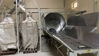 The milling line for round bales