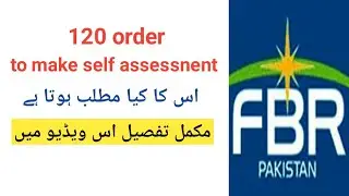 what is meant by 120 Order to make self assessment FBR IRIS