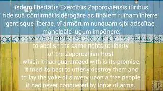 Philippus Orlik et Pacta et Cōnstitūtiōnēs lēgum lībertātumque Exercitūs Zaporoviēnsis - pars 1