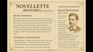 Novellette (Mazurka), Op. 23 Nr. 4 &mdash; Hugo Reinhold | Piano Study Guide (Music Sheet)