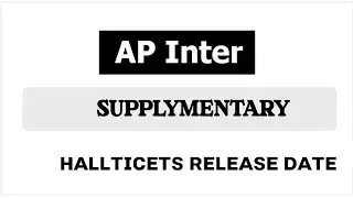 AP inter supplementary hall ticket release date