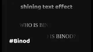 Text Shining Animation  Effect  | Using HTML & CSS | Source code in description