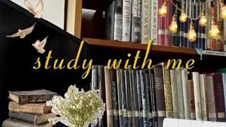 study with me🗝️| background noise, no break, cozy vibes!