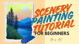Tropical Sunset Painting Tutorial for Beginners | Easy Palm Tree Silhouette Art | missart2291