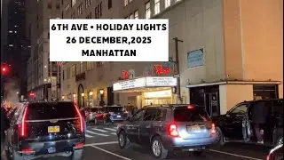 Night Walk on 6th Avenue | Central Park South to Plaza Hotel ✨NYC Holiday Lights (Dec 26, 2025