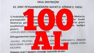 10. Sınıf Peygamberimizin Hayatı 2. Dönem 2. Yazılı