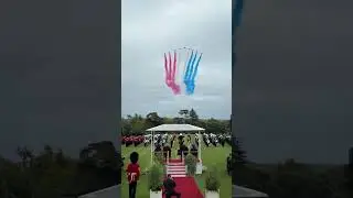 Iconic Red Arrows fly over Windsor Castle for Trump's state visit