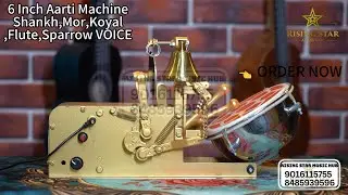 6 Inch Mini Aarti Machine | Shankh, Mor, Koyal, Sparrow, Flute & Bird Voice | Best Pooja Gadget 2025