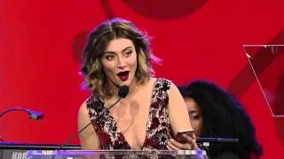 2016 She Rocks Awards: Amy Heidemann (Karmin) Accepts Award