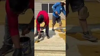 Bringing the deck back to life 🔥  #flooring #hardwoodflooring #woodflooring #deck #diy #woodworking