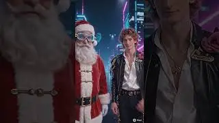 Santa nodding roughly beside him.