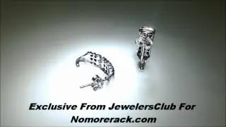 JewelersClub 1ct Sterling Silver Genuine Black Diamond and White Bagutte Diamond Earrings