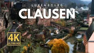 Luxembourg 4K Silent Walk - Clausen, Um Bock, Alzette River (Till Nightfall)