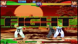 Ryu VS Ryu and Ken STREET FIGHTER ALPHA3 MAX