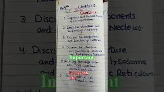 Biology Class 9th chapter 3 The Cell Important long Questions