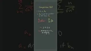 Using a 🤝comparable series🤝 to determine convergence #apcalculus #apcalc #unit10 #shorts