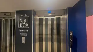 Elevator Thyssenkrupp at Confluence Shopping Center, Parking Garage, Lyon
