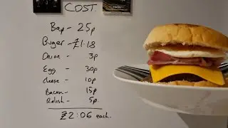 Easy Cooking Budget Mega Burger, M&S Aberdeen Angus cheaper than Fast Food Restaurants