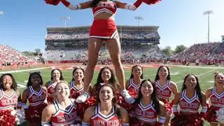 An AI VR video of cheerleaders. Get the VR app for youtube or watch VR on a Quest 2 or 3 headset