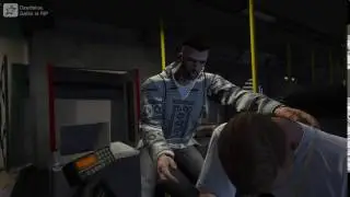GTA V - Gallio gets thrown out of the bus
