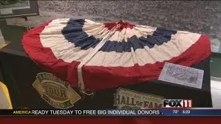 Ice Bowl bunting donated to Hall of Fame