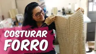 Como costurar FORRO em saia de crochê