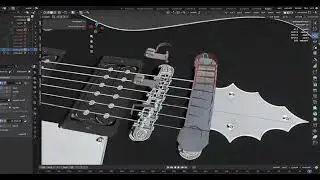 Blender WireFrame Guitar Modeling / İbanez Paul Stanley (Timelapse)