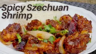Spicy Szechuan/Sichuan shrimp stir-fry Chinese Restaurant Classic HOMEMADE!