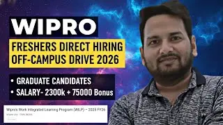 Wipro Mega Off-Campus Drive 2026 | Eligibility, Salary | Recruitment Drive | Graduate Fresher Hiring
