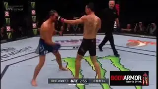 Max Holloway teaching Brian Ortega to block punches mid fight