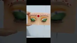 Indian Flag 🇮🇳 Inspired | Eye make-up tutorial  #loveindia #viral #shorts #create #eyelook
