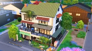 Korean inspired house with a shop | The Sims 4 Speed Build (NO CC)