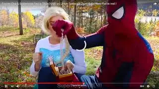 Spiderman gives Frozen Elsa the gifts she loves