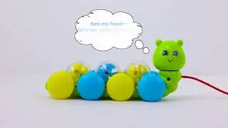 Babyhug Premium Caterpillar Pull Along Toy for Kids