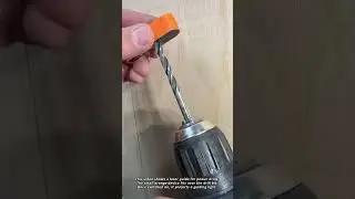 This laser guide ensures perfectly straight holes