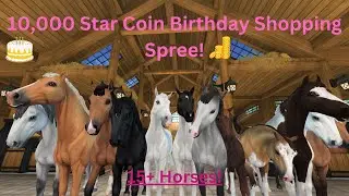 10,000 Star Coin Birthday Shopping Spree on Star Stable! Buying 15+ discounted horses for my b-day!