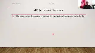20 MCQs on Seed Dormancy (Plant Physiology) S.Y.B.Sc. Botany SPPU