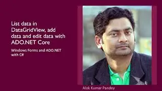 How to List data in DataGridView, Add Data and Edit Data With ADODOTNET