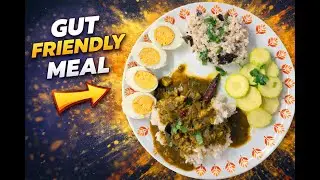 Gut-Friendly Power Plate 🍽️ | Spinach Sambar| Curd Rice| Boiled Eggs|  @AkhinayaArogyamayaKitchen