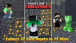 Collect 32 Gold Ingots Within 25 Mins | Hardcore Mode | Minecraft Challenges | Raju Gaming