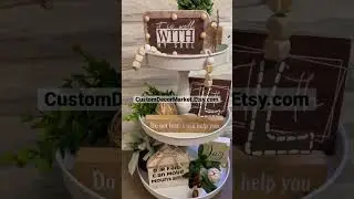 You choose your theme and I&rsquo;ll create your tiered tray decor! CustomDecorMarket.Etsy.com