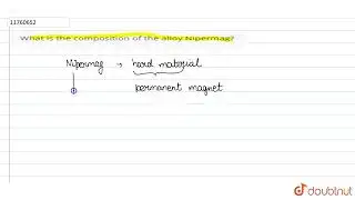 What is the composition of the alloy Nipermag? | 10 | MAGNETIC EFFECTS OF ELECTRIC CURRENT | PHY...