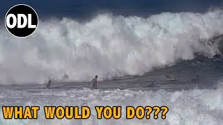 HUGE 2nd Reef Pipeline Set Catches Everyone Off Guard